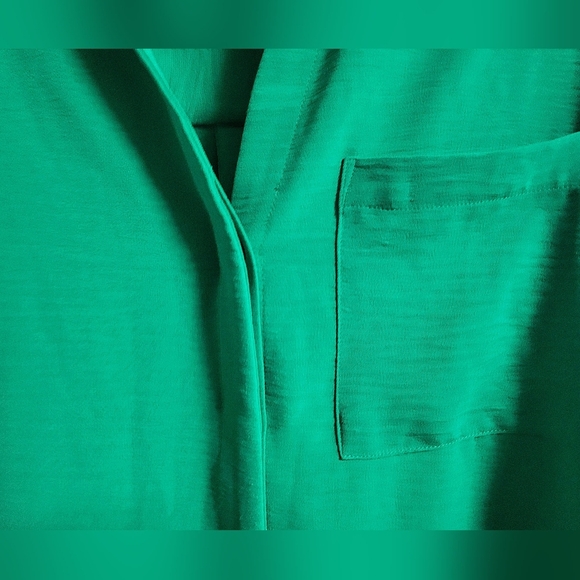 Maison D'Amelie Paris - NWOT- Kelly Green Button-Up Shirt Size L - Picture 3 of 6